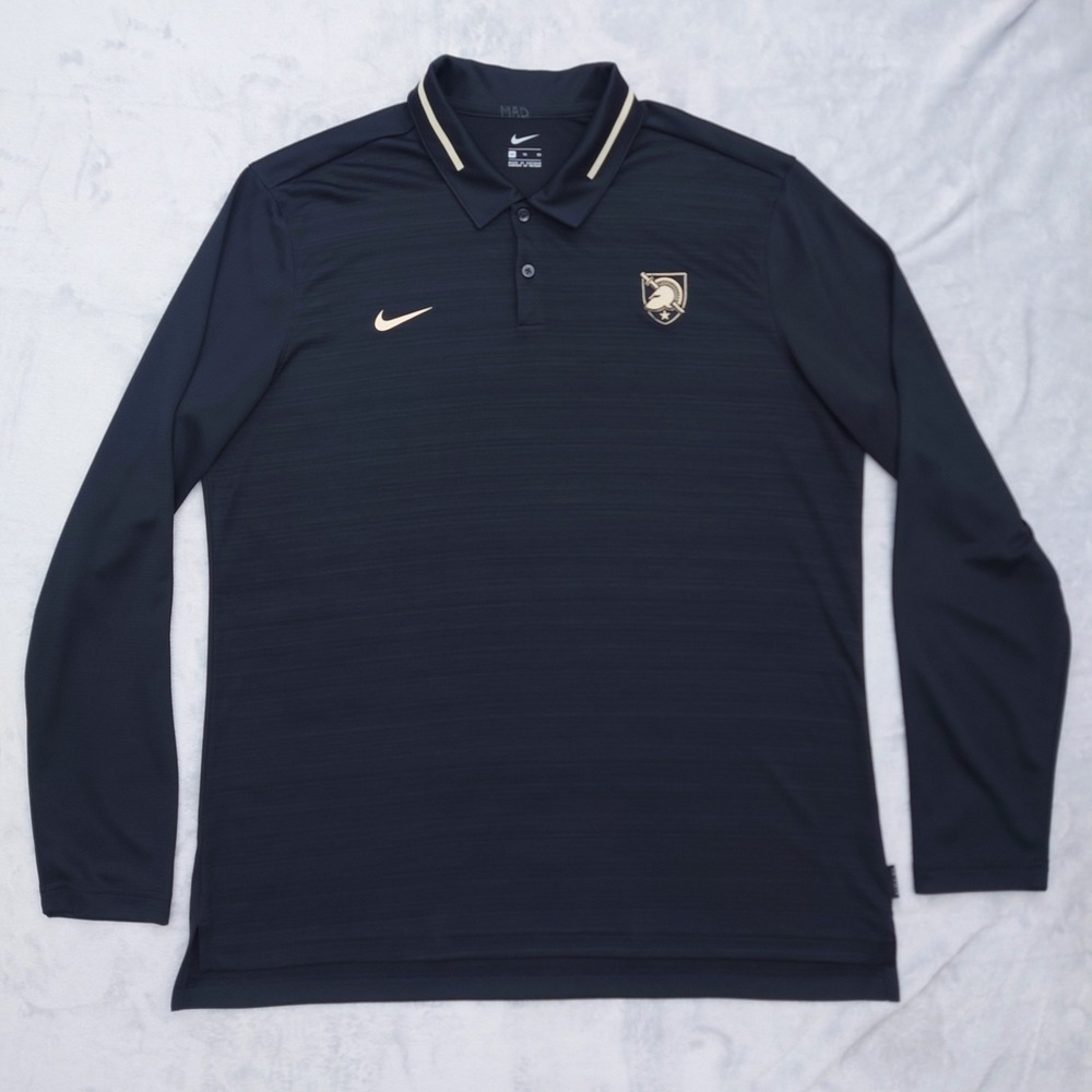 Nike Army Black Knights L/S Polo Shirt Mens XL Team Issue CQ5822-010